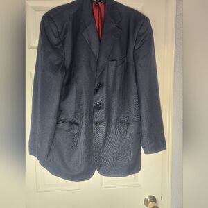 Couture 42 NavyBlue Super110S VitaleBerberiesCanonico 3-BUTTON Men's BlazerITALY